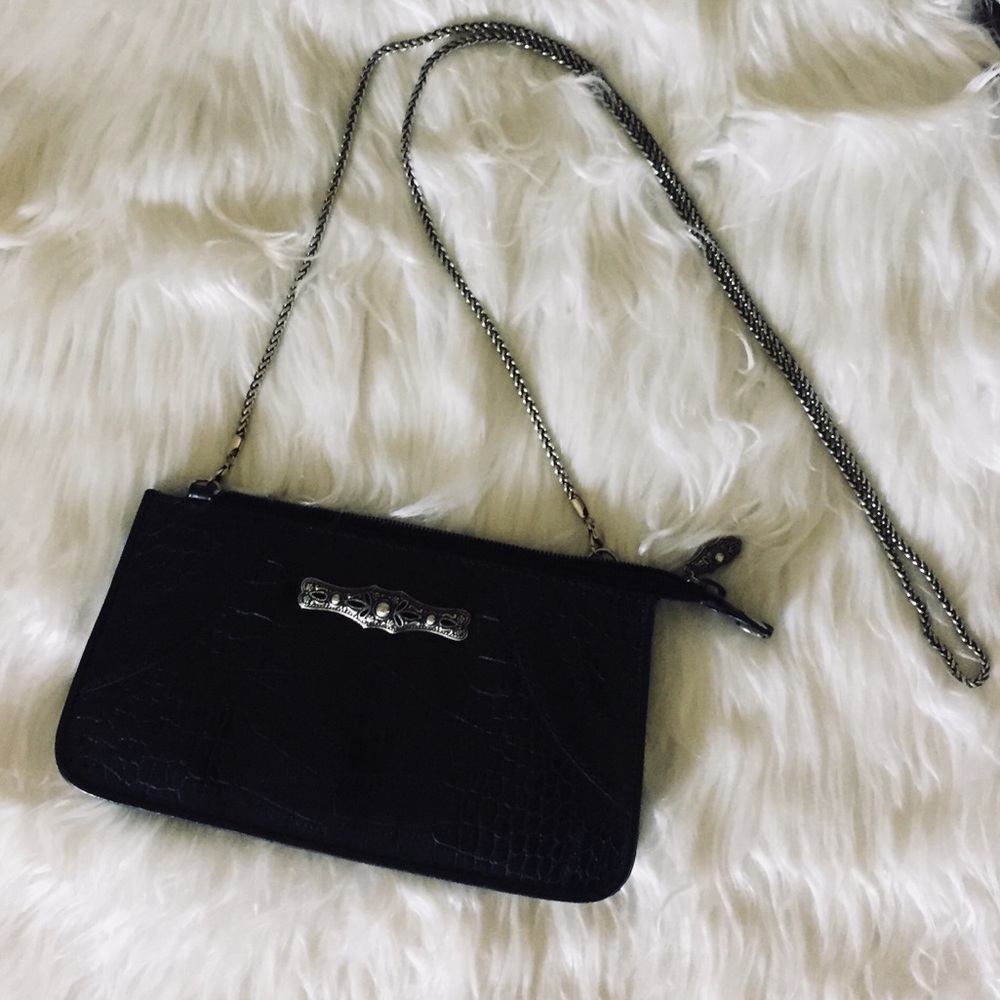 Black Leather Clutch